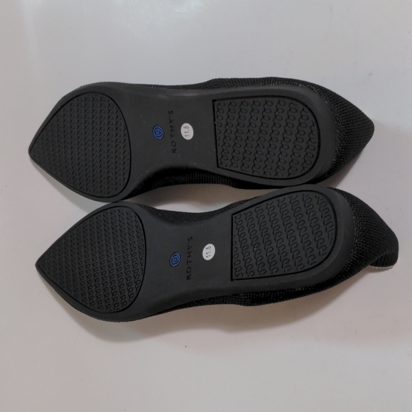 ROTHY'S THE POINT BLACK SOLID WOMEN'S FLAT SHOES - Picture 11 of 16